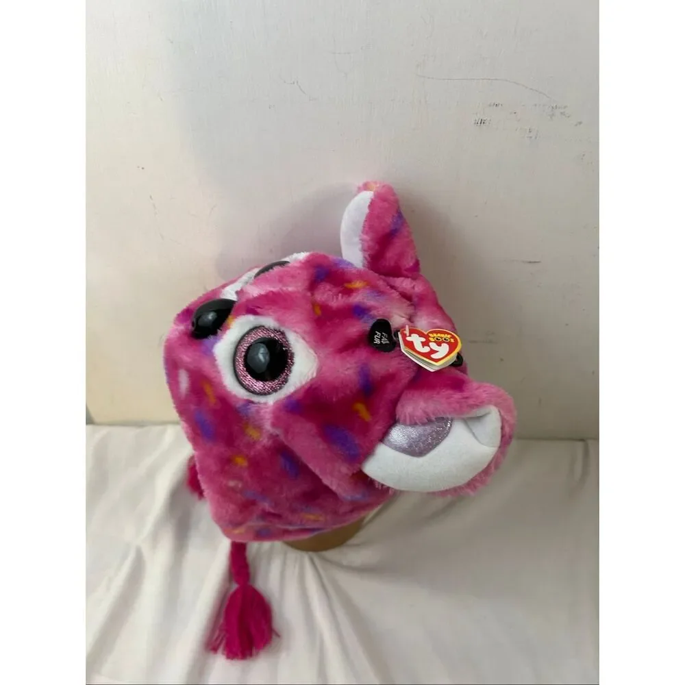 Ty Beanie Boo‎ hat Kasey Pink braids hard eyes